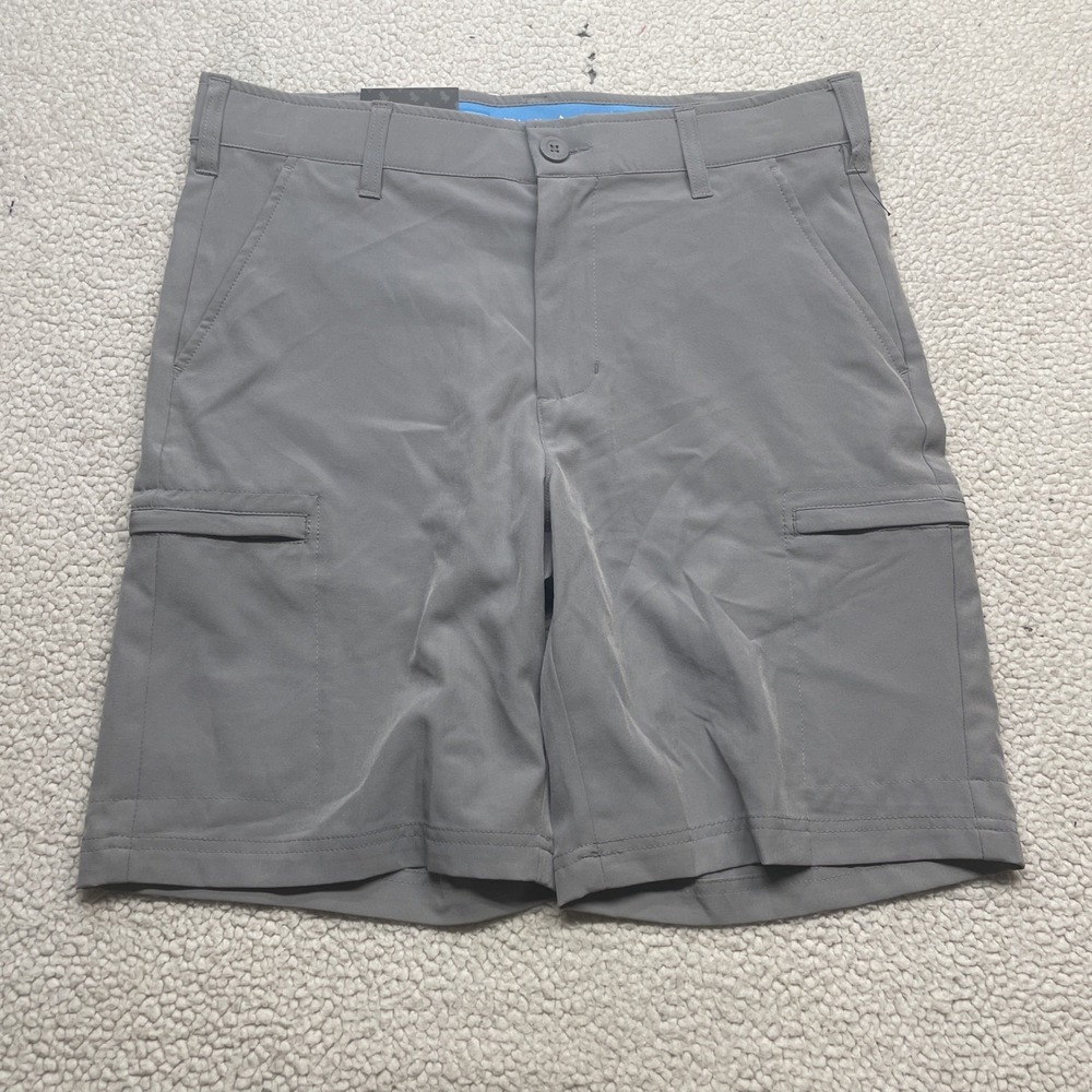 Birdie Bound Golf Shorts Mens 32 Grey Performance 9" Inseam Cargo Stretch